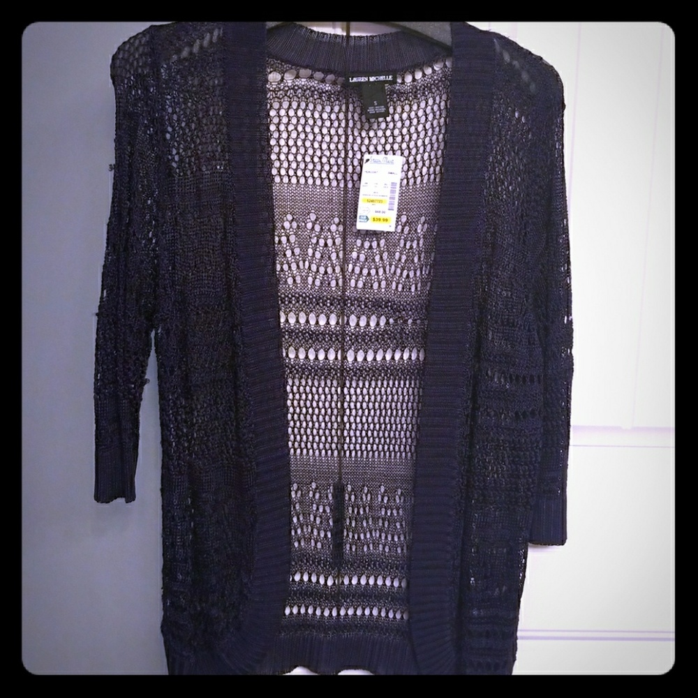 Navy cardigan NWT